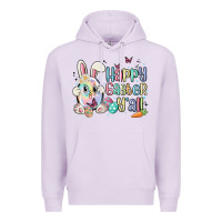 Lilac happy easter y'all Premium Hoodie - MaliasSmallBusiness