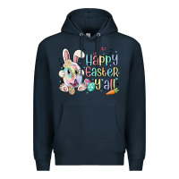 Navy happy easter y'all Premium Hoodie - MaliasSmallBusiness