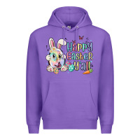 Purple happy easter y'all Premium Hoodie - MaliasSmallBusiness