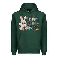 Sports Green happy easter y'all Premium Hoodie - MaliasSmallBusiness