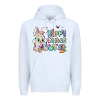 White happy easter y'all Premium Hoodie - MaliasSmallBusiness