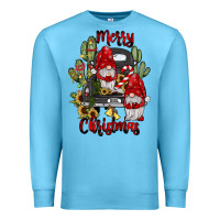 Ocean Blue farm truck,merry christmas gnome Premium Sweatshirt - JahusDesignShop