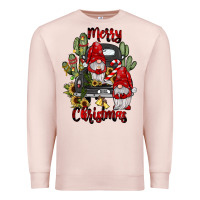 Pale Pink farm truck,merry christmas gnome Premium Sweatshirt - JahusDesignShop