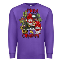 Purple farm truck,merry christmas gnome Premium Sweatshirt - JahusDesignShop
