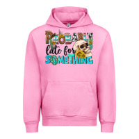 Fuchsia Pink probably late for something Urban Hoodie - NancyCooperArtShop