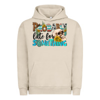 Pigment French Oak probably late for something Urban Hoodie - NancyCooperArtShop