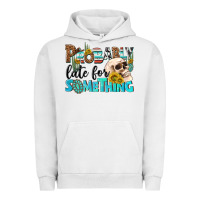 Pigment Lunar Rock probably late for something Urban Hoodie - NancyCooperArtShop