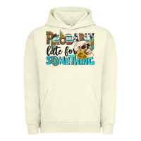 Pigment Pistachio probably late for something Urban Hoodie - NancyCooperArtShop