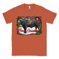 Copper merry Christmas black angus bull and farm Classic Tee - RanaPortraitStore