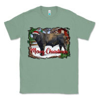 Sage merry Christmas black angus bull and farm Classic Tee - RanaPortraitStore