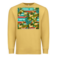 Antique Gold camouflage serape gemstone seamless pattern Premium Sweatshirt - BundleAndBundleShop