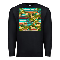 Black camouflage serape gemstone seamless pattern Premium Sweatshirt - BundleAndBundleShop