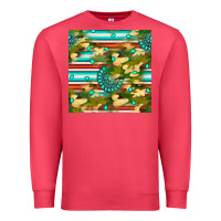 Cardinal camouflage serape gemstone seamless pattern Premium Sweatshirt - BundleAndBundleShop