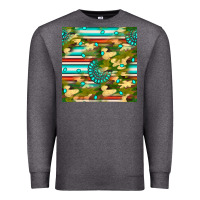 Charcoal Heather camouflage serape gemstone seamless pattern Premium Sweatshirt - BundleAndBundleShop