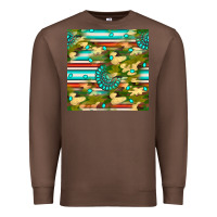 Chestnut camouflage serape gemstone seamless pattern Premium Sweatshirt - BundleAndBundleShop