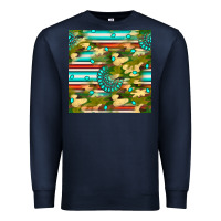Navy camouflage serape gemstone seamless pattern Premium Sweatshirt - BundleAndBundleShop