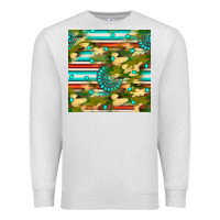 Oatmeal Heather camouflage serape gemstone seamless pattern Premium Sweatshirt - BundleAndBundleShop
