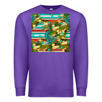 Purple camouflage serape gemstone seamless pattern Premium Sweatshirt - BundleAndBundleShop