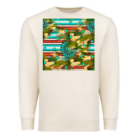 Sandshell camouflage serape gemstone seamless pattern Premium Sweatshirt - BundleAndBundleShop