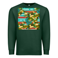 Sports Green camouflage serape gemstone seamless pattern Premium Sweatshirt - BundleAndBundleShop