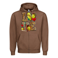 Chestnut love softball Zipper Hoodie - Zillion Design Studio