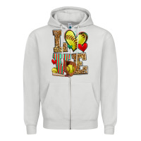 Dove Grey love softball Zipper Hoodie - Zillion Design Studio