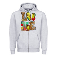 Heather Grey love softball Zipper Hoodie - Zillion Design Studio