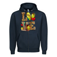 Navy love softball Zipper Hoodie - Zillion Design Studio