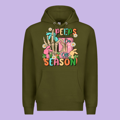 Peeps Season Mode On Premium Hoodie Designed By Maliassmallbusiness