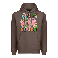 Coffee peeps season mode on Premium Hoodie - MaliasSmallBusiness