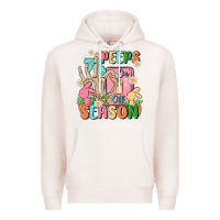 Pale Pink peeps season mode on Premium Hoodie - MaliasSmallBusiness