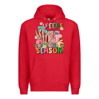 Red peeps season mode on Premium Hoodie - MaliasSmallBusiness