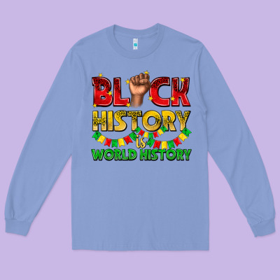 Long Sleeve Tee black history is world history