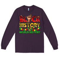 Plum black history is world history Long Sleeve Tee - texasbilliewilder