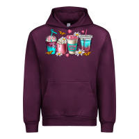 Mauve Wine mom fuel coffee cups Urban Hoodie - NancyCooperArtShop