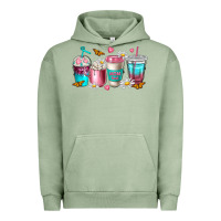 Pigment Oil Green mom fuel coffee cups Urban Hoodie - NancyCooperArtShop