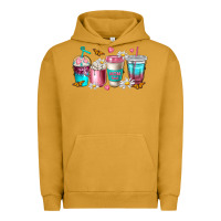 Pigment Peanut Butter mom fuel coffee cups Urban Hoodie - NancyCooperArtShop