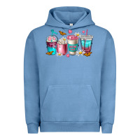 Pigment Pebble Blue mom fuel coffee cups Urban Hoodie - NancyCooperArtShop