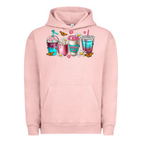 Pigment Salmon mom fuel coffee cups Urban Hoodie - NancyCooperArtShop