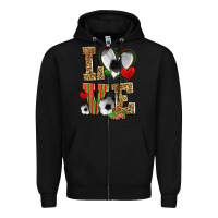 Black love soccer Zipper Hoodie - Zillion Design Studio