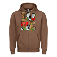 Chestnut love soccer Zipper Hoodie - Zillion Design Studio