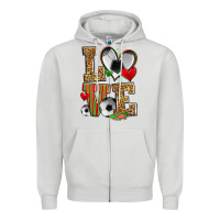 Dove Grey love soccer Zipper Hoodie - Zillion Design Studio