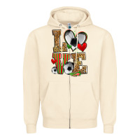 Sandshell love soccer Zipper Hoodie - Zillion Design Studio