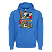 True Royal love soccer Zipper Hoodie - Zillion Design Studio