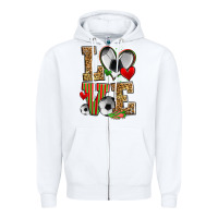 White love soccer Zipper Hoodie - Zillion Design Studio