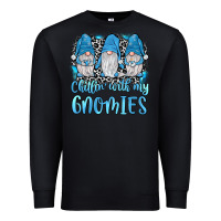 Black chillin' with my gnomies Premium Sweatshirt - JahusDesignShop
