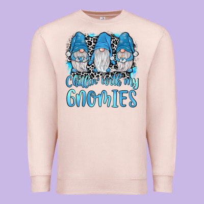 Chillin' With My Gnomies Premium Sweatshirt Designed By Jahusdesignshop