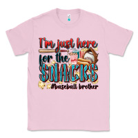 Bubblegum Pink i'm just here for the snacks #baseball brother Classic Tee - Zillion Design Studio