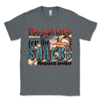 Charcoal Heather i'm just here for the snacks #baseball brother Classic Tee - Zillion Design Studio