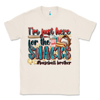 Natural i'm just here for the snacks #baseball brother Classic Tee - Zillion Design Studio